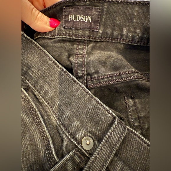 Hudson Mens Blake Slim Straight Black Jeans - Picture 4 of 5